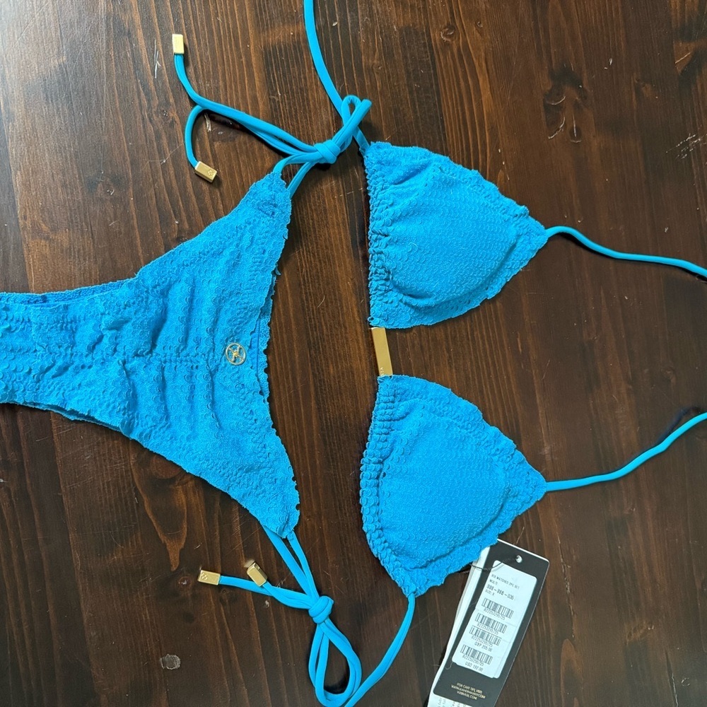 Vix Blue Textured Bikini